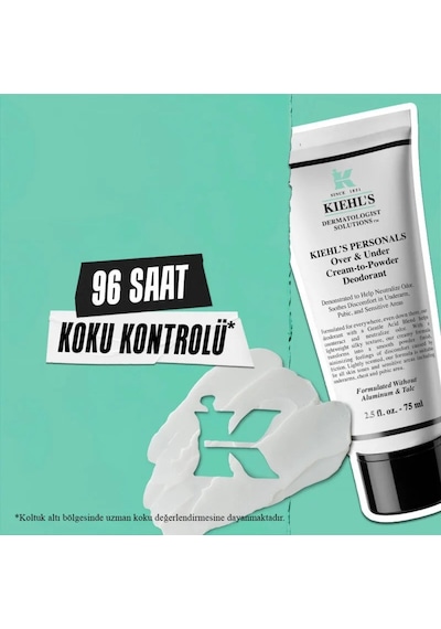 Kiehl's Over & Under Cream-to-powder Deodorant 75 Ml