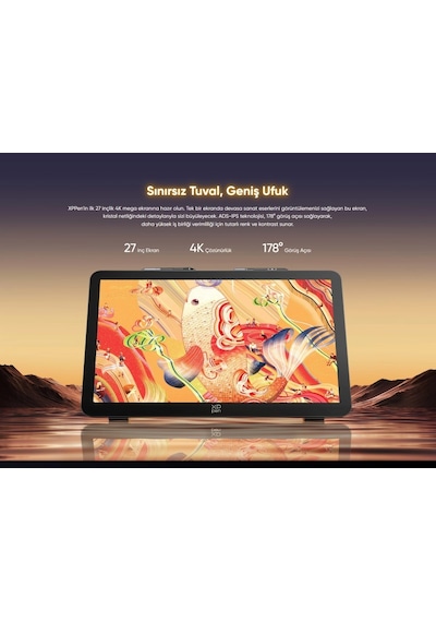 Artist Pro 27 Gen 2 Ekranlı Çizim Tableti 27" 4k 120hz Dokunmatik Ekran 16384 Basınç X3 Pro Calman Sertifikalı