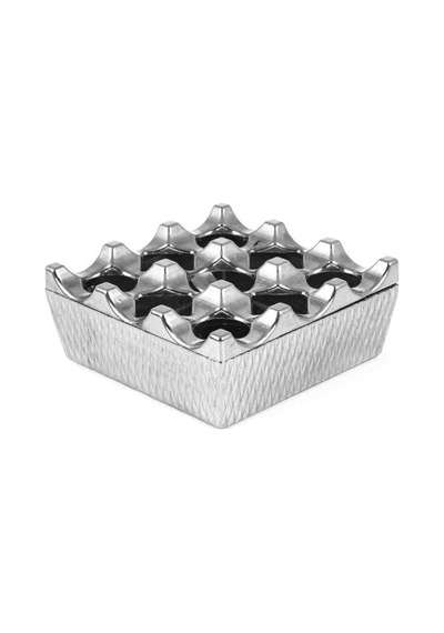 Metal Ağır Zamak Döküm Çok Kullanışlı Cafe - Restaurant - Mekan Kare Küllük Metal Gümüş Kare