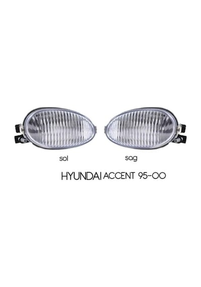 Hyundai Accent Yumurta Kasa 95-00 Sis Lambası Takımı Beyaz 2 Adet