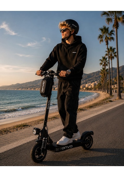 Onvo Ov-012 800 W Kasklı Scooter Siyah