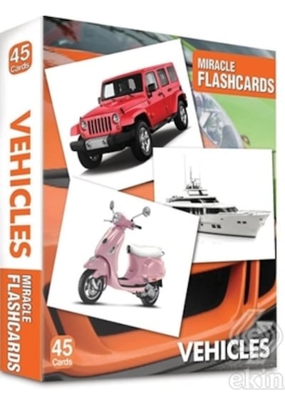 Miracle Flashcards Vehicles - 45 Pictures- MK Publications