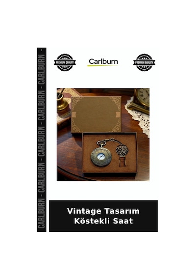 Vintage Tasarım Köstekli Saat Günlük Kullanım Klasik Tarz Parçası Çok Renkli