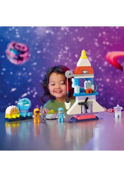 LEGO® DUPLO® 3’ü 1 Arada Uzay Mekiği Macerası 10422 3+ Eğitici Oyuncak Yapım Seti - 58 Parça