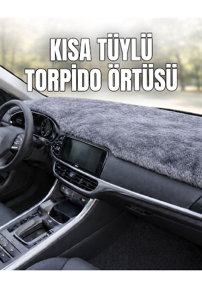 Kısa Tüylü Torpido Koruma Örtüsü, Güneşten Korur, Çatlak Önleyici Örtü Koyu Gri