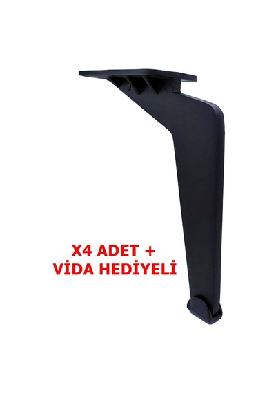 17 Cm Lama Model Siyah Metal Mobilya, Dolap, Koltuk, Tv Ünitesi Ayakları Metal 4 Adet Beyaz