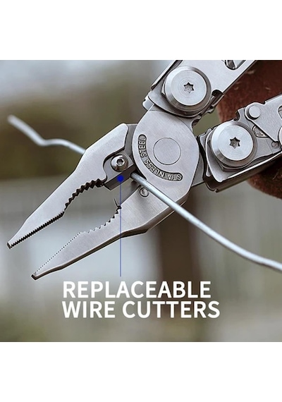 Rocktol Kamp 29 Fonksiyonlu Multi Tool Pense Kılıflı Gri