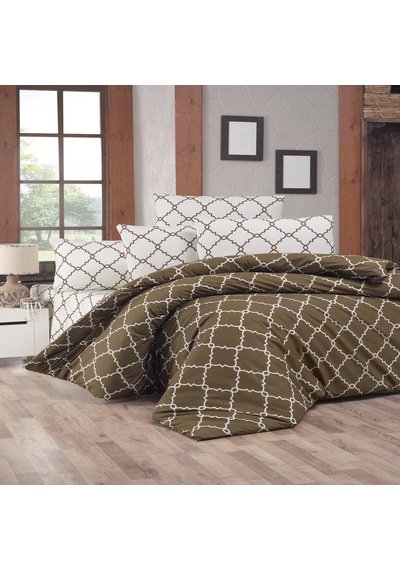 Komfort Home Tek Kişilik Ranforce Nevresim Takımı (Symbol Brown)