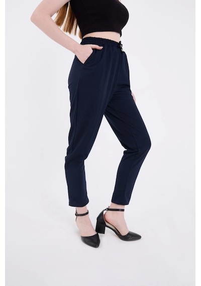 Defymoda Tam Kalıp Basic Eşofman Pantolon - Lacivert Lacivert
