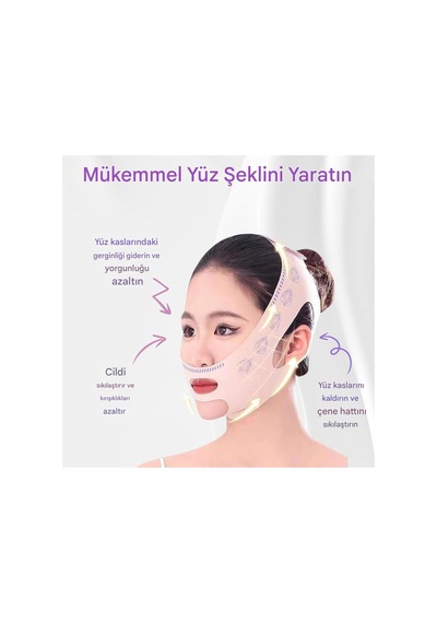 Tek Katmanlı V-yüz Lifting Sıkılaştırıcı Çene Maskesi, V-line Şekilli, Yüz Germe Kemeri Tek Katmanlı V-yüz Lifting Sıkılaştırıcı Çene Maskesi, V-line Şekilli, Yüz Germe Kemeri