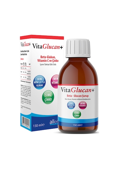 Vitaglucan 150 Ml Şurup Beta Glukan Vitamin C Çinko 03-