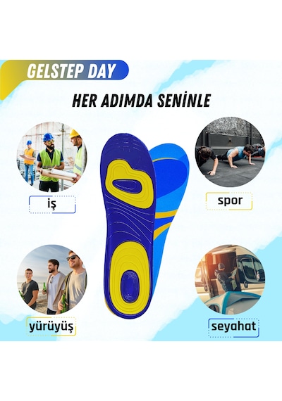 Magicfoot Gelstep Günlük Yürüyüş Tabanlığı - Ortopedik - Koşu, Spor, Yürüyüş - Aktif Yaşam Tabanlık
