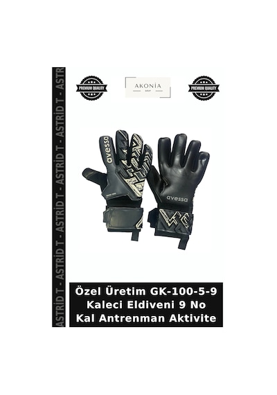 Özel Üretim Gk-100-5-9 Kaleci Eldiveni 9 No Kal Antrenman Aktivite Çok Renkli