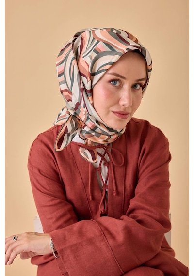 Silk Home Twill İpek Eşarp 11471-39 Bordo, Pembe, Su Yeşili, Beyaz