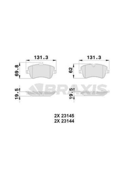 Braxis Aa0029 Fren Balatası Ön W202 93-00 W203 00-07 Cl203 02-08 C209 02-09 R171 04-10 A0054206220