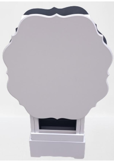 1448bng90082çanta Zigon Sehpa Yonca Model İkili Takım Ahşap Mdf Beyaz Gri Renk Uyum El Yapım