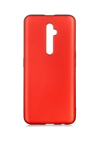 Noktaks - Oppo Uyumlu Oppo Reno 2z - Kılıf Mat Soft Premier Silikon Kapak - Kırmızı T10922 Kirmizi