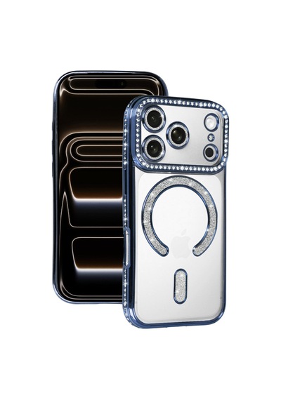 Apple iPhone  Uyumlu,  17 Pro Joke Simli Magneticsafe Kılıf - Mavi