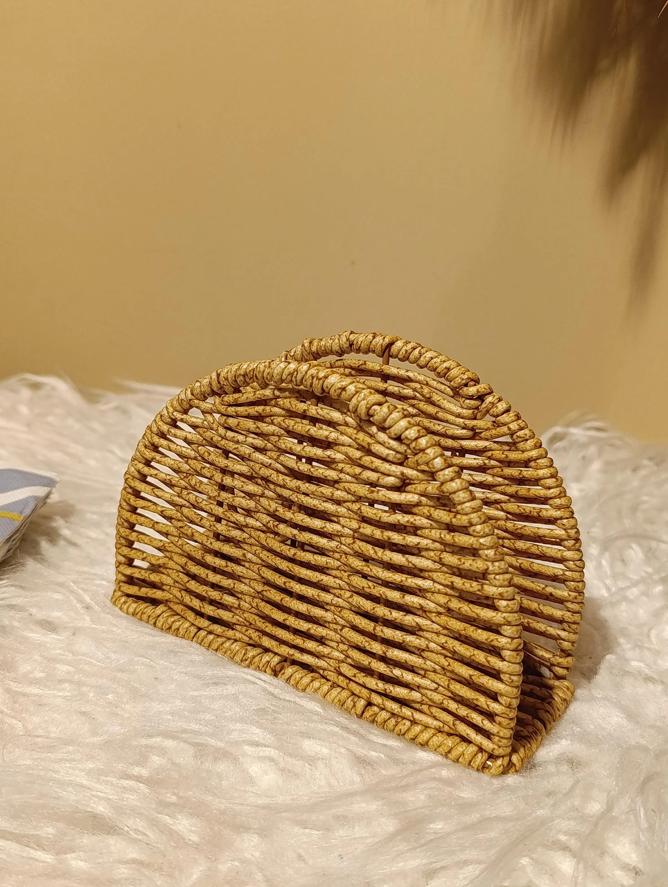 Hasır Rattan Oval Peçetelik Diğer