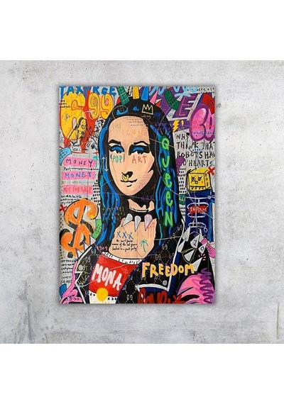 Mona Lisa Pop Art Ahşap Poster 20x28 Cm