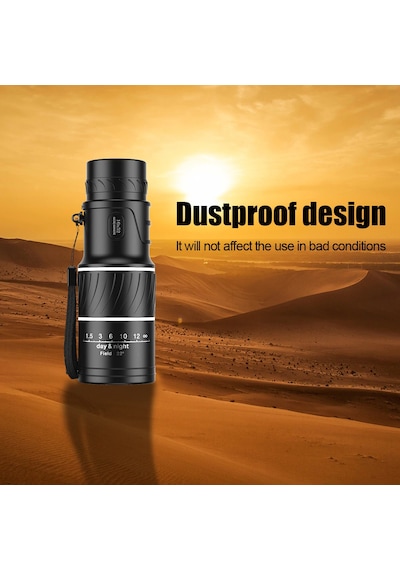 Dürbün Monocular Monoküler  Teleskop Profesyonel Zoom 16x52 Siyah