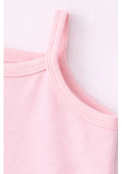 For My Baby Fitilli Kumaş 2 Li Kız Bebek Takım Şortlu Yazlık Pudra Pembe