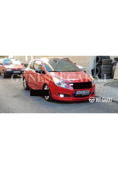Kit Garaj Opel Corsa D Makyajsız Ön Ek Dayanıklı Plastik Boyasız