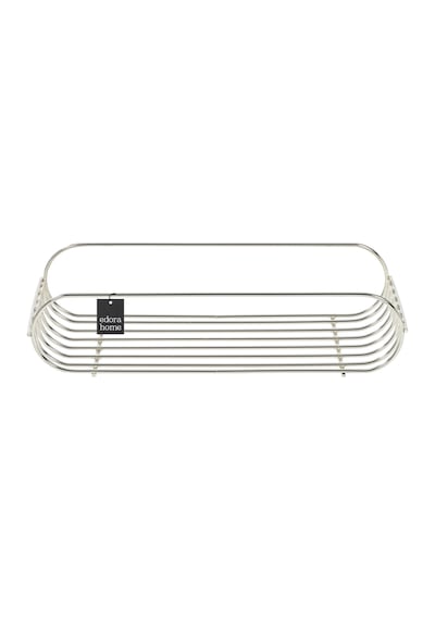 Silver Oval Köşeli Sabunluk /düzenleyici / Şampuanlık / Metal /paslanmaz/askı / Banyo Aksesuarı Gümüş