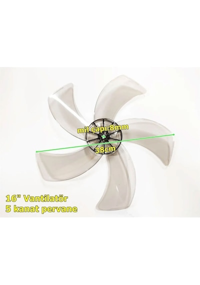 Flavel 8834691600 Flv-1645 Av Vantilatör 5 Kanat Sert 38cm