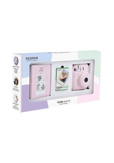 Fujifilm Instax Mini 12 Fotoğraf Makinesi + 10'lu Film + Pvc Albüm Bundle Box