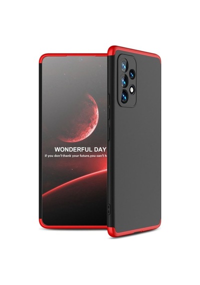Galaxy Uyumlu A53 5g Kılıf Zore Ays Kapak Siyah-Kırmızı