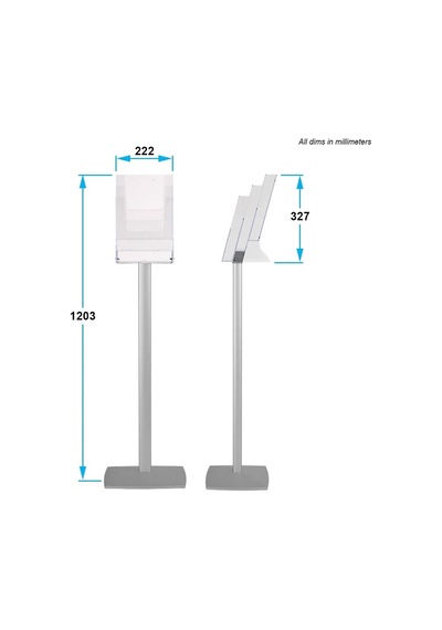 Pillar Broşür Stand 3xa4