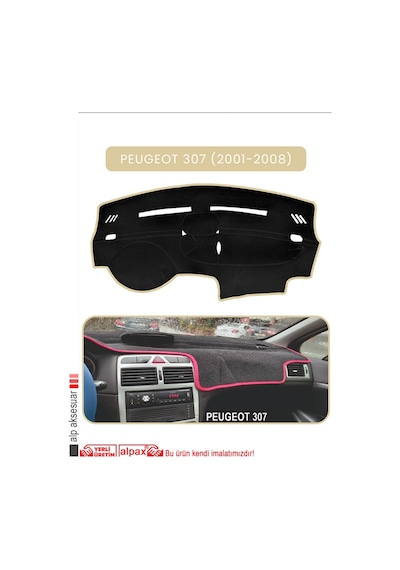 Peugeot 307 2001-2008 Torpido Koruma Halısı Bej Kenar