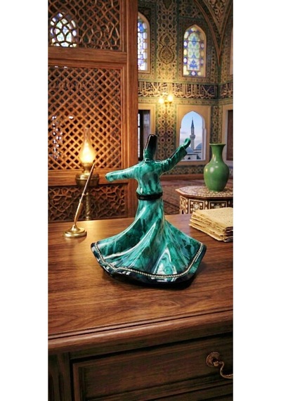 Seramik Semazen Biblo Yeşil 22 Cm