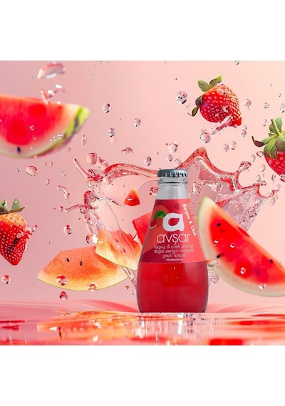 Avşar Karpuz Çilek Aromalı Maden Suyu 200 Ml X 24 Adet