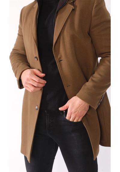 Plt8395 Dewberry Battal Palto-Camel-Camel