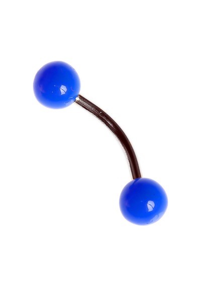 Tdgr00865 Curved Barbel 316 L Bioplast Piercing K7 Çok Renkli