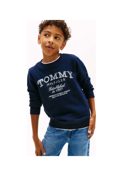 Tommy Hilfiger Erkek Çocuk Sweat Kb0kb10337 Mavi