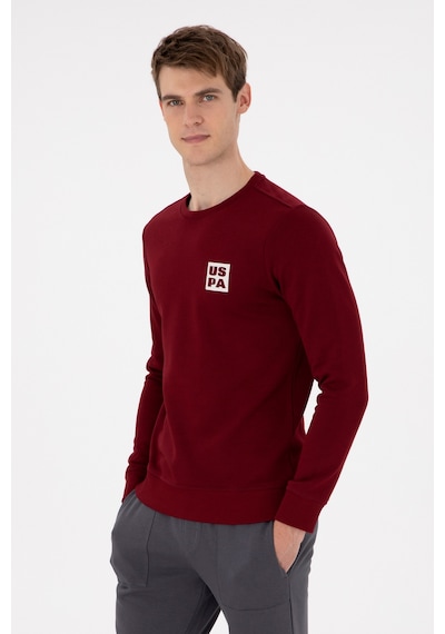 U.S. Polo Assn. Erkek Regular Fit Bisiklet Yaka Bordo Sweatshirt 50293456-VR014