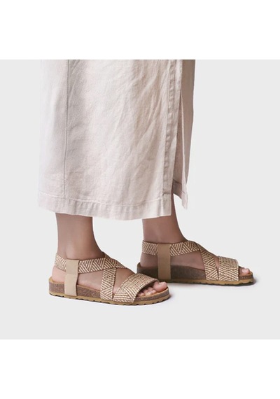 Sandalet Kadın Getxo Toni Pons Bıo Sandal Wıth Elastıc Straps Beige Bej