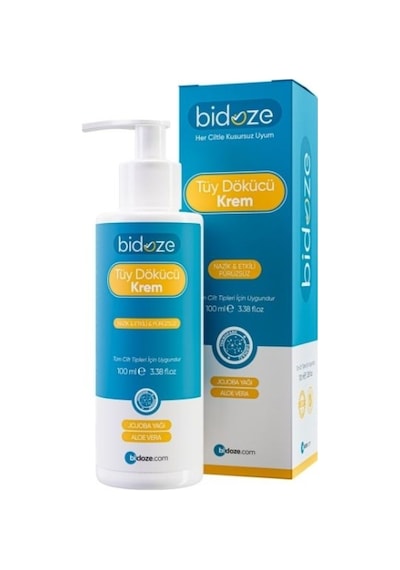 Bidoze Tüy Dökücü Krem 100 Ml Aloe Vera Ve Hindistan Cevizi Yağlı Pürüzsüzlük