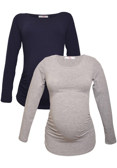 Luvmabelly Myra2302 2304 Hamile Tshirt Seti Lacivert