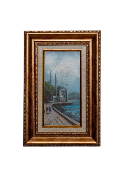 Boğaz Kıyısında Ortaköy Camii Yağlı Boya Tablosu