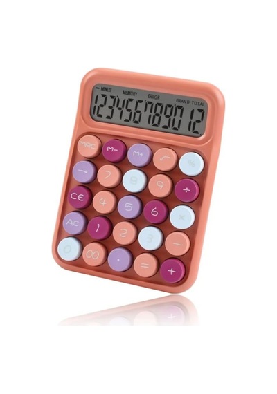 Runzon Renkli Elektronik Hesap Makinesi Pembe Rz817 Pastel Pembe