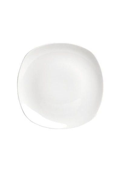 04a+p014855 Square Yemek Tabağı, Porselen Açık