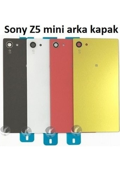 Gmr Sony Xperia Z5 Compact Mini Uyumlu Arka Pil Batarya Kapak - Sarı