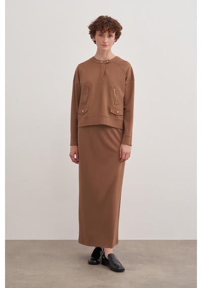 Aker 24aw01162111 Küçük Beden Etek 24aw01162111 038 Camel CAMEL