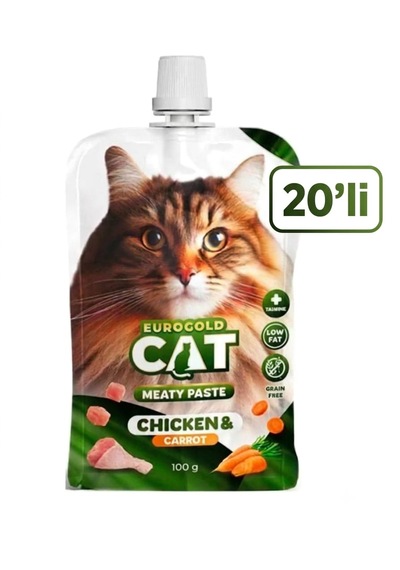 Cat Et Ezmesi Tavuk Havuç 100 Gr X 20 Adet