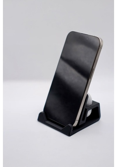 Minimalist Telefon Ve Airpods Standı Masa Üstü Düzenleyici & Organizeri Siyah - 699039823 Siyah