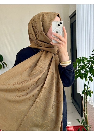 Noura Scarf Diamond Maria Şal Balköpüğü Gold